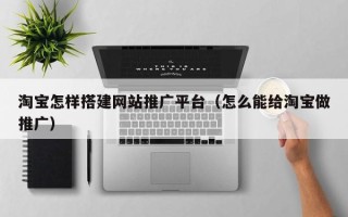 怀化淘宝怎样搭建网站推广平台（怎么能给淘宝做推广）